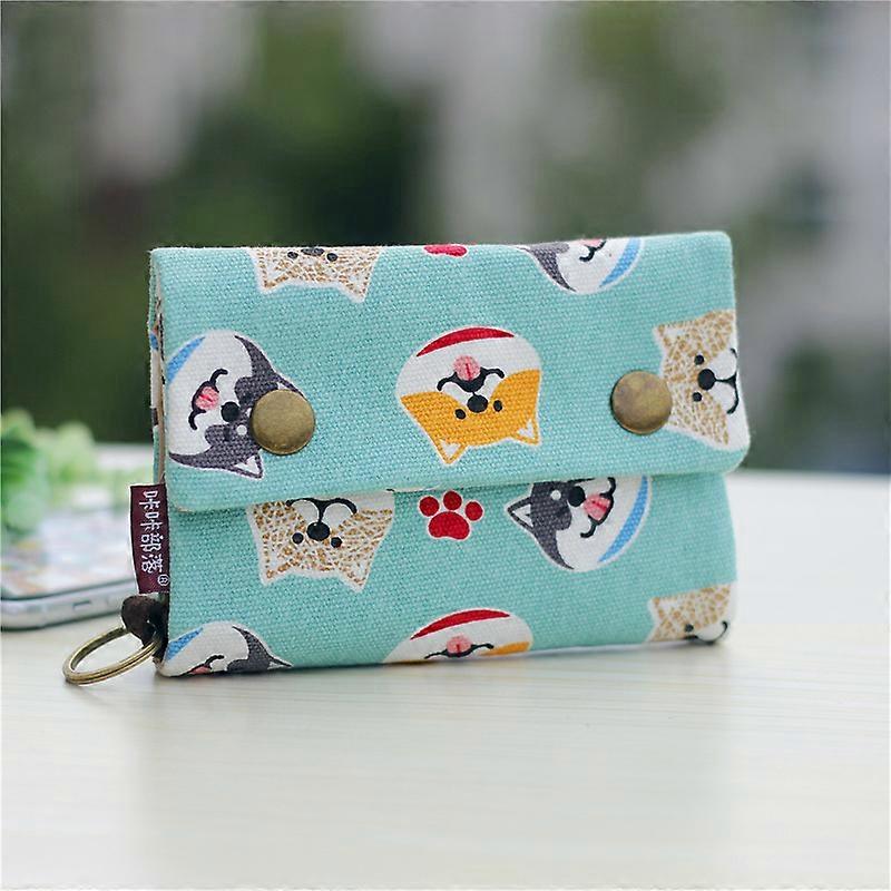 2022 Women Cotton Fabric Short Wallet Large Capacity Handmade Coin Purse Card Holder Ladies Multifunction Men Purse carteira
