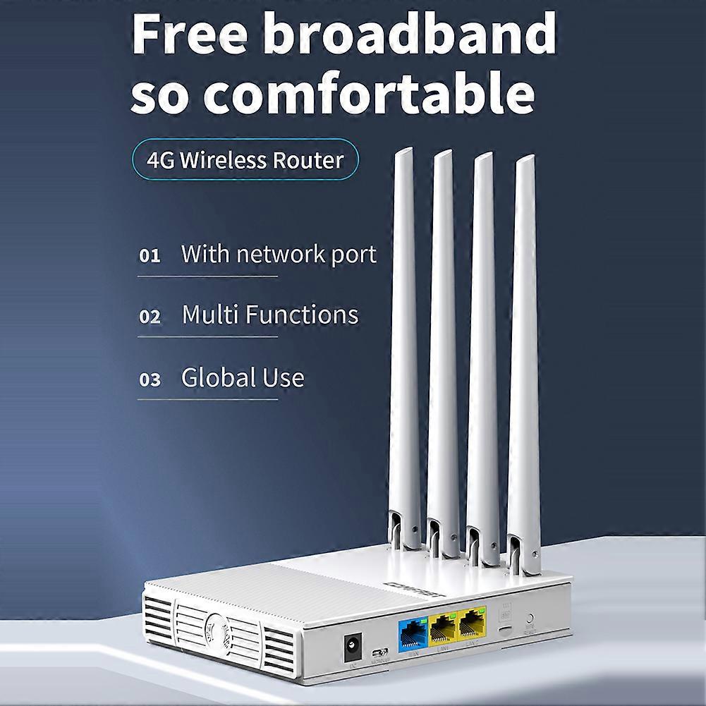 COMFAST E3 4G LTE 2.4GHz FDD TDD TD-SCDMA WiFi Router 4 Antennas SIM Card WAN LAN Wireless Coverage Network Extender US Plug