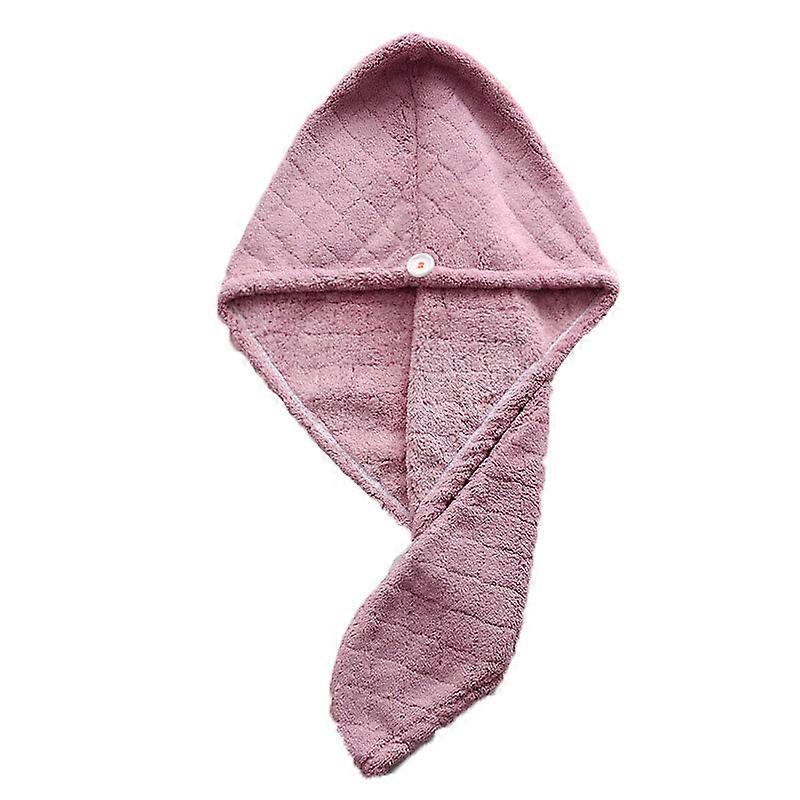 Microfiber Hair Drying Towels Cap, Dry Wrap Cap With Button
