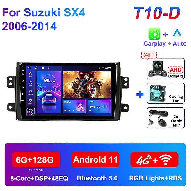 pemutar Multimedia mobil, kepala Unit navigasi c GPS mobil Android 11.0 9 "4G + WIFI Carplay DSP 2din