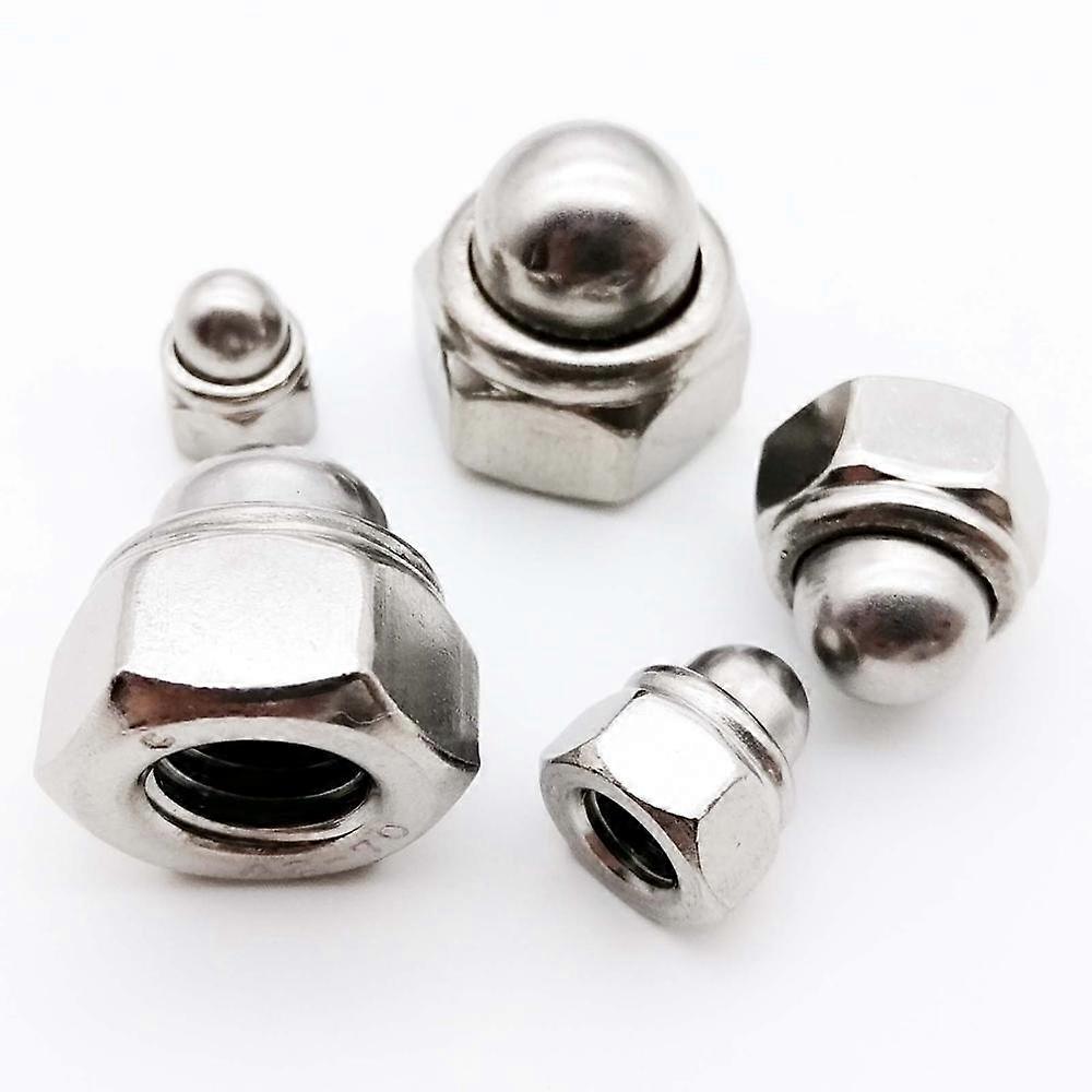 M4 M5 M6 M8 M10 M12 304 Stainless Steel Acorn Cap Cover Semicircle Dome Hex Nylon Insert Lock Nut Self-locking Nylock Locknut