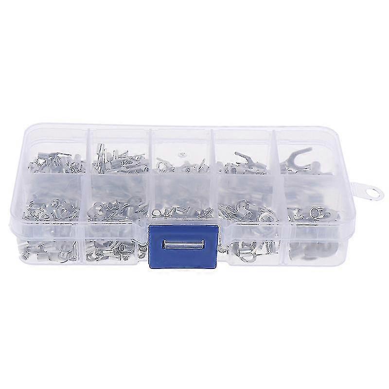 320pcs/box 10 In 1 Terminals Non-insulated Ring Fork U-type Brass Terminals Kit