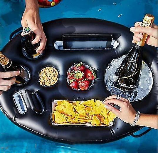 Inflatable Floating Drink And Snack Holder For Pools & Hot Tub
