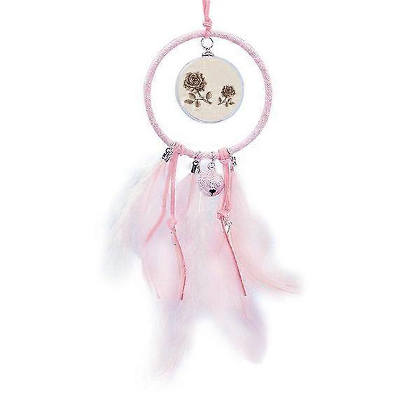 Antique Rose Brown Flower Dream Catcher Small Bell Bedroom Decor