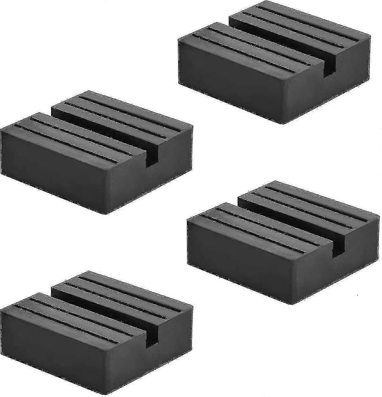 Rubber Jack Block Hydraulic Buffer Pad, Jack Pad Jack Slot Protector To Protect Underbody When Lifting Car (4 Pcs)