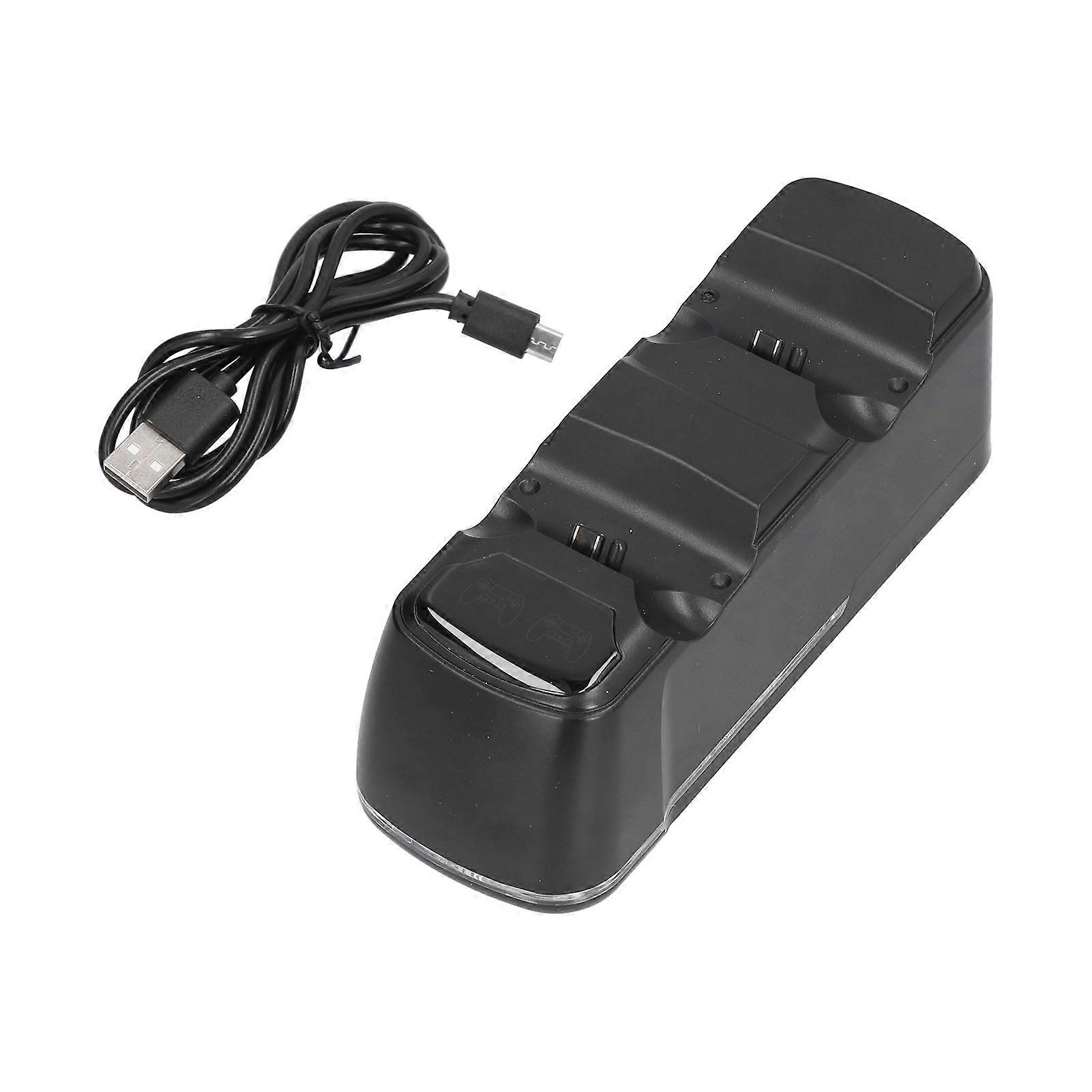 Controller Charging Stand Base Docking StationUSB Dual Controller Charger for PS4 Black