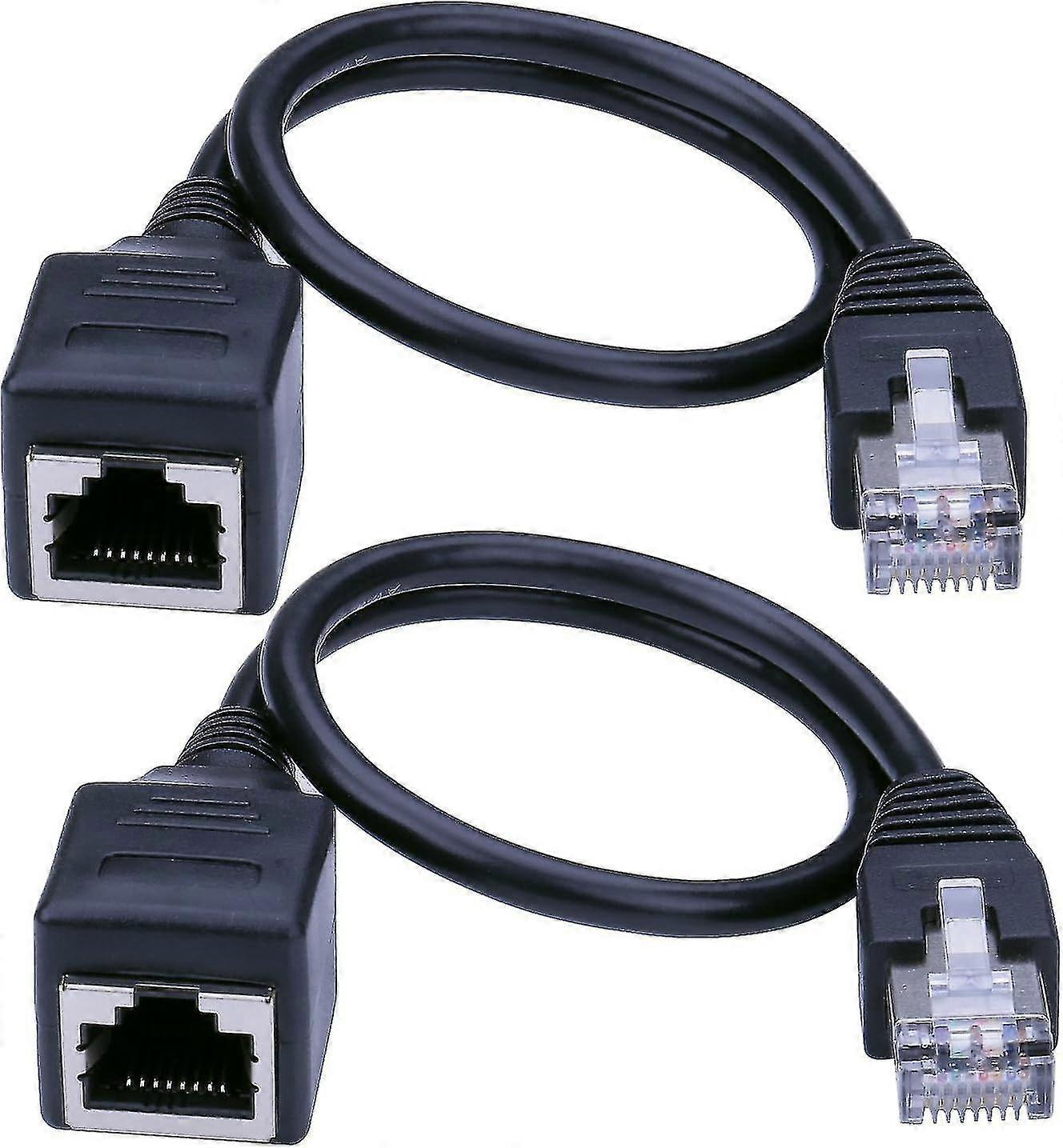 Ethernet Extension Cable Network Cable Rj45 Extension Cable 1ft/30cm 2 Pieces
