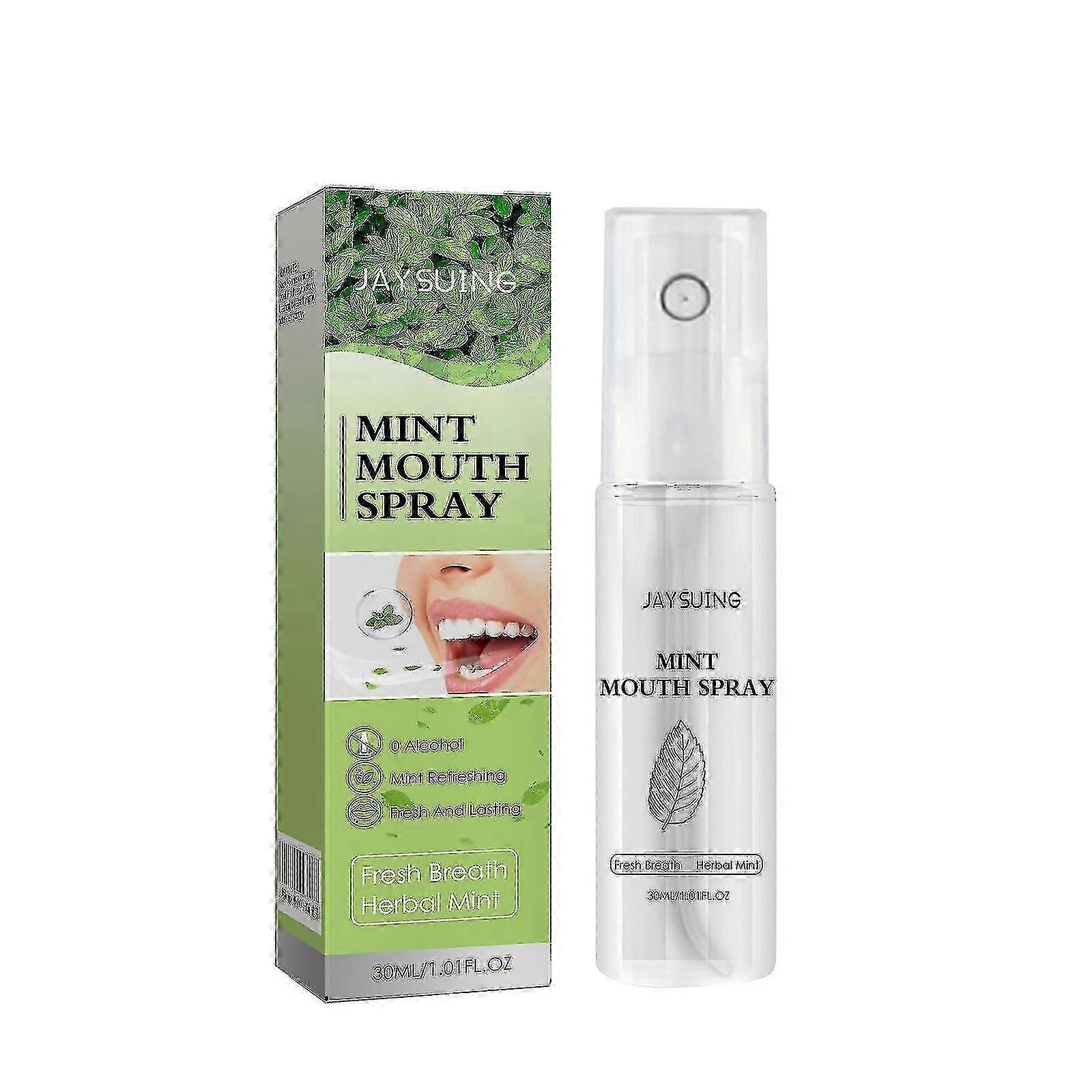 Jaysuing Breath Freshener Fresh Breath Portable Pure Flavor Fragrant Mint Flavor Fresh Breath Spray
