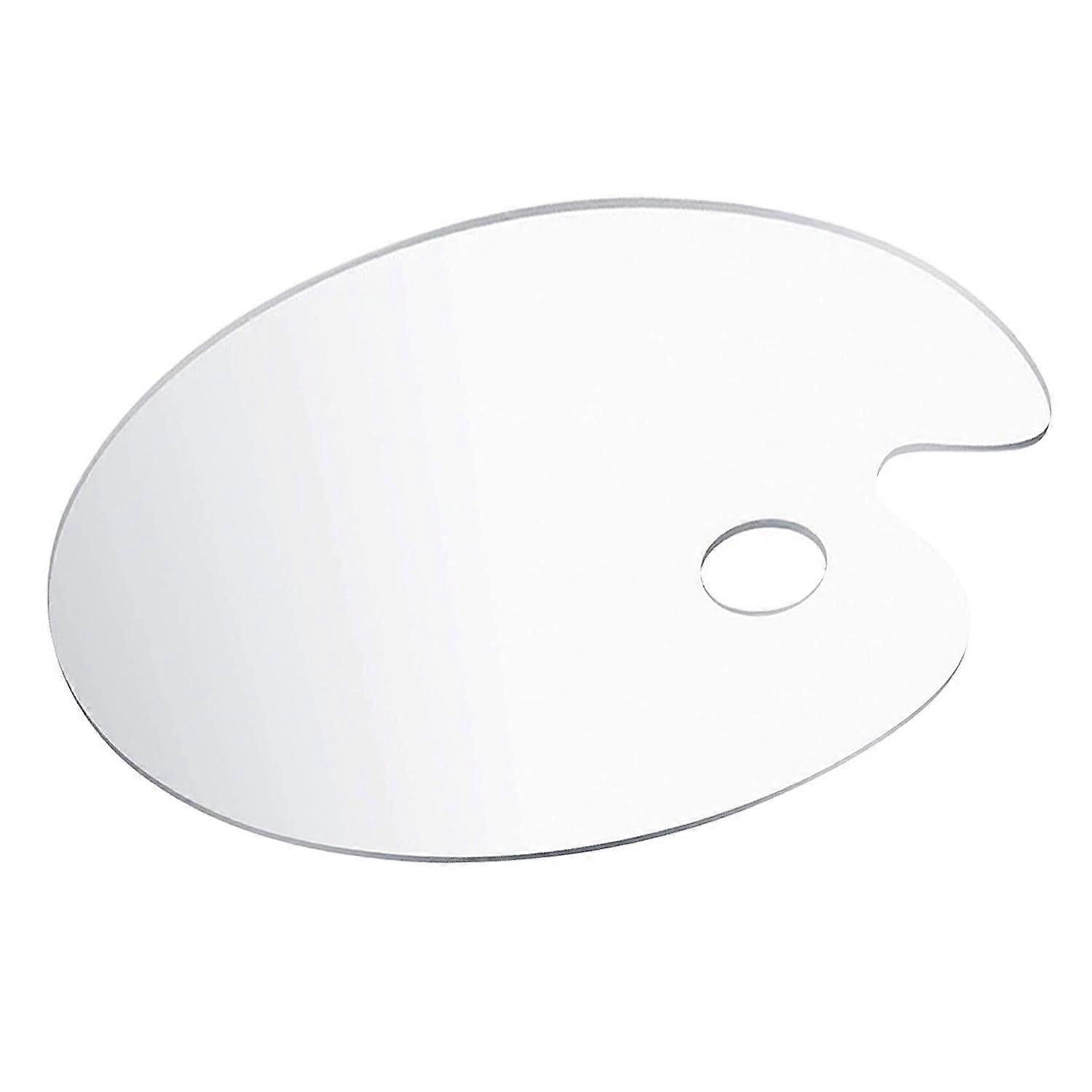 Painting Palette Transparent Non-stick Comfortable Grip Clear Acrylic Oil Paint Pigment Mixing Tray