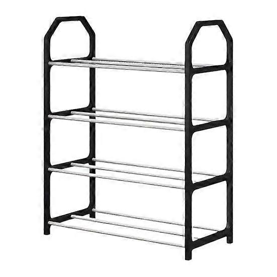 4-Tier Shoe Rack Versatile Storage Organizer Large Capacity Sturdy Construction Simple Installation Entryway