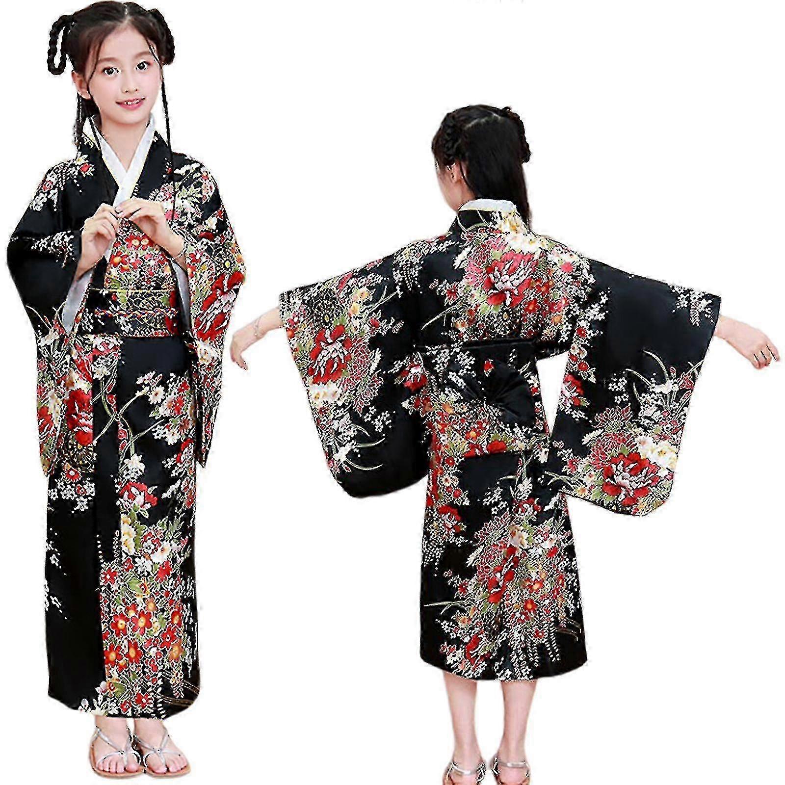 كيمونو ياباني جديد للأطفال بنات تنورة الأميرة أداء هالوين