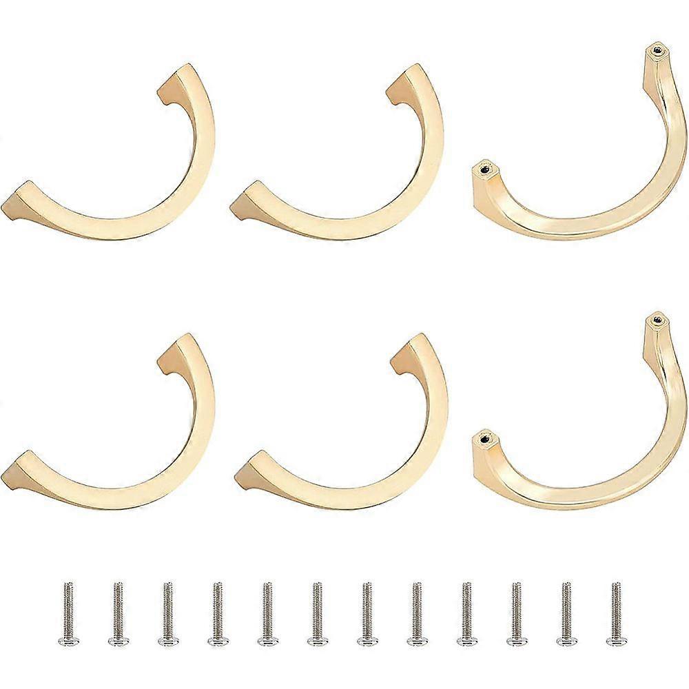 Zinc Alloy Drawer Handle Semicircle for Cupboard Door Golden 105x58x28mm