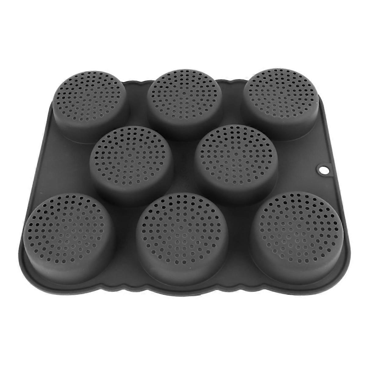 Hamburger Bun Mold Silicone 8 Cavity Easy Release Hamburger Bun Mold Pan Kitchen Tools