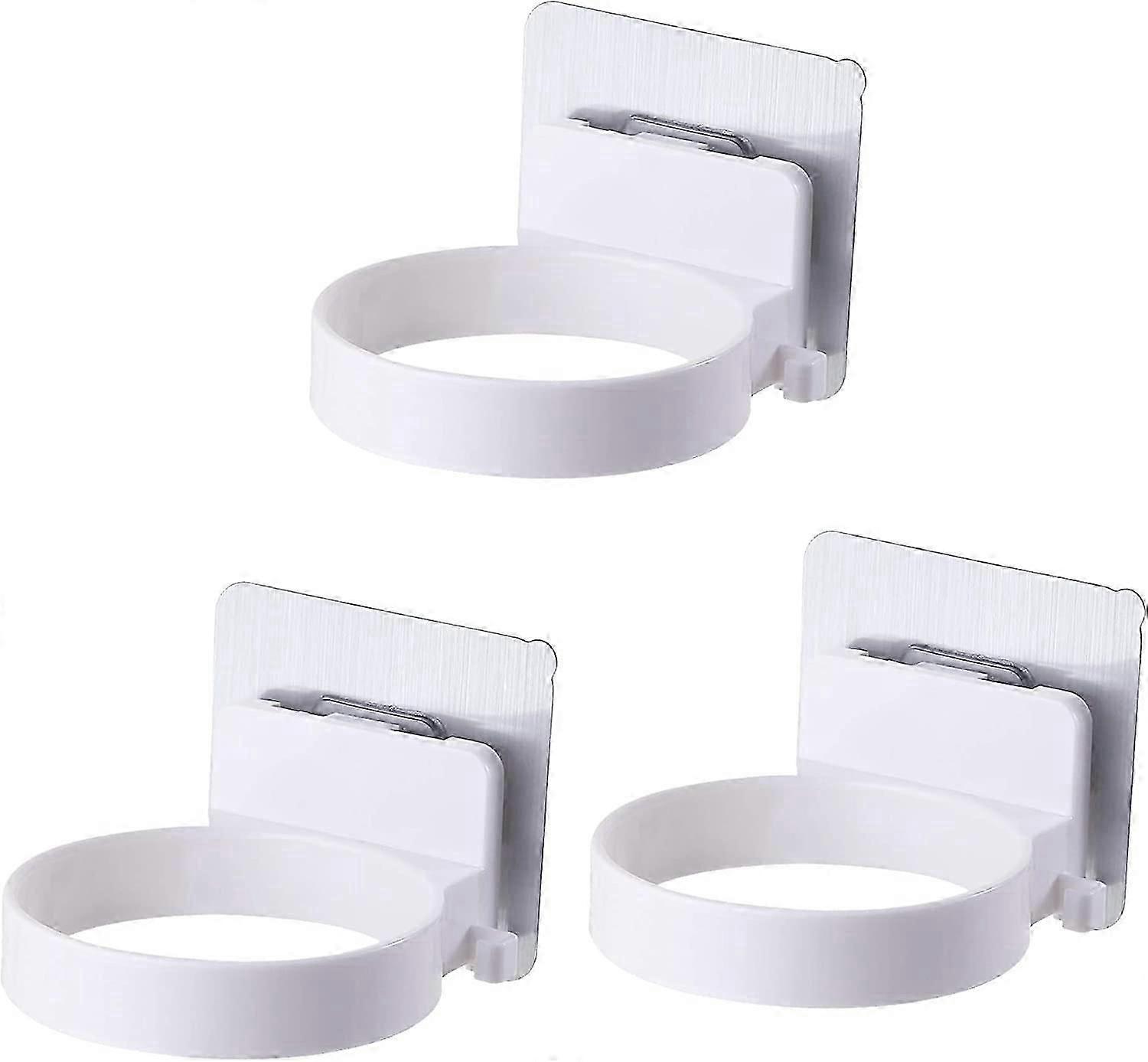 Support de sèche-cheveux mural 3PCS, support de montage, étagère de sèche-cheveux à ventouse auto-adhésive (blanc)