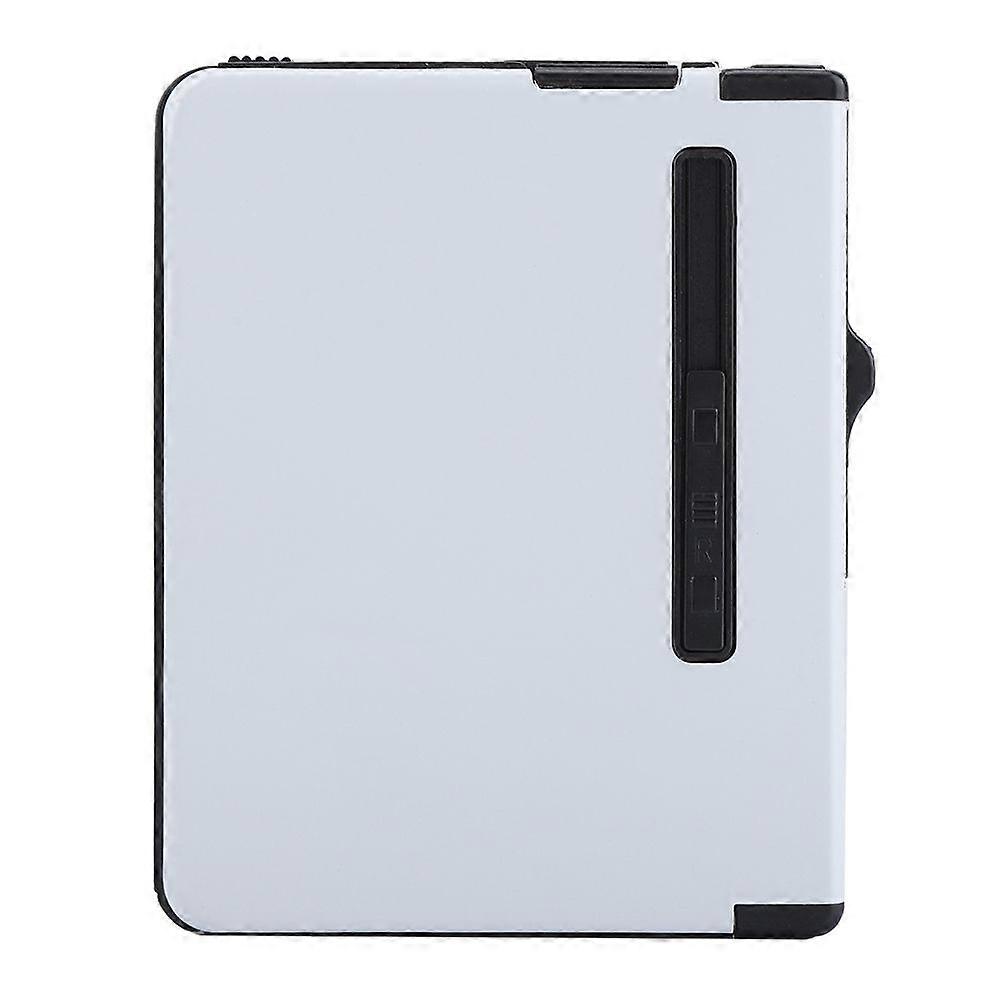 2 in 1 Metal Cigarette Case with Gas Charging Windproof Cigarette Lighter (White)