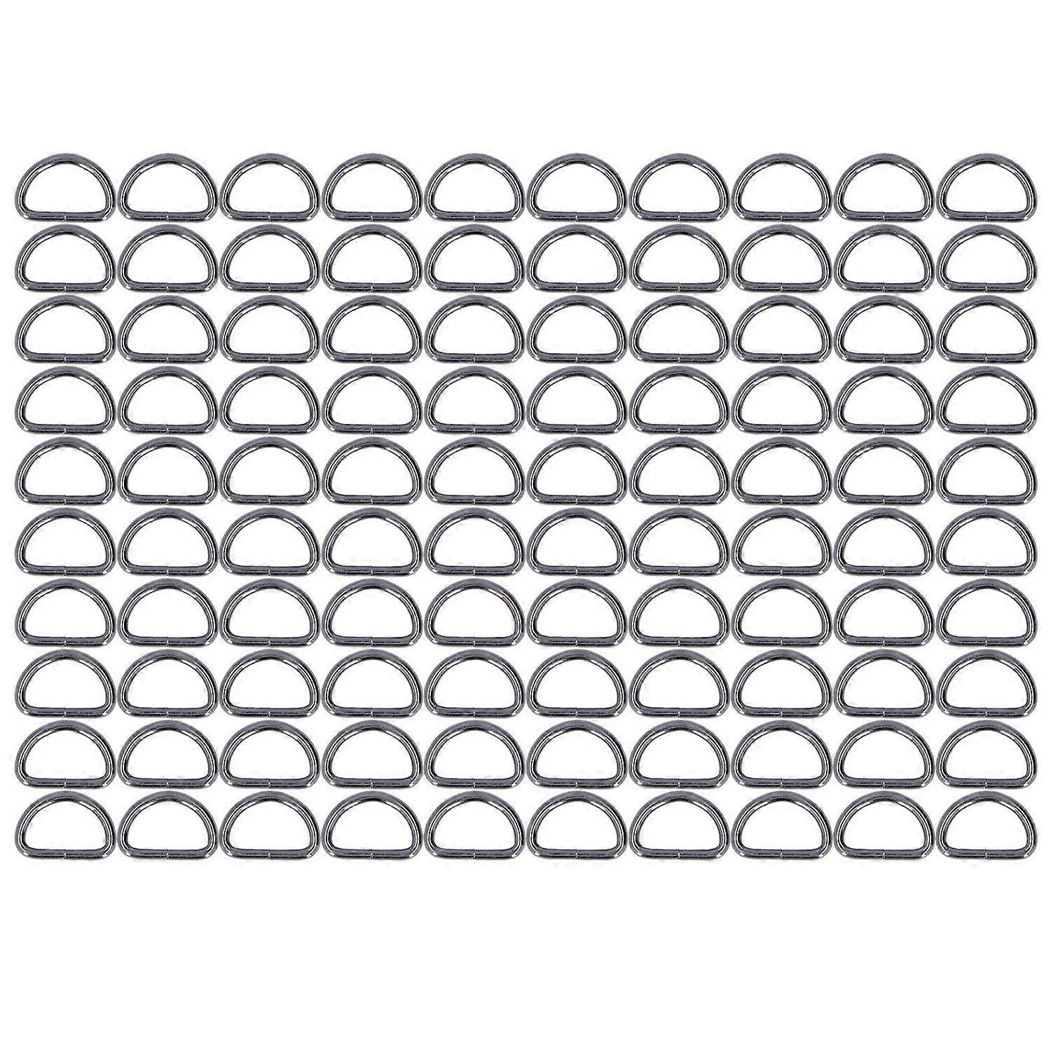 100pcs D Rings Durable Wearable Easy Replaceable Convenient Practical Compact Bag Buckles for Neckla