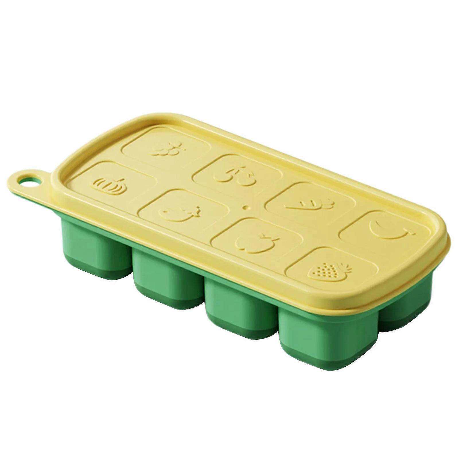 Flexible Ice Cube Moulds Silicone Ice Cube Tray Silicone Ice Cube Maker Fashion Ice Cube Tool Ice Moulds for Kitchen yellow green