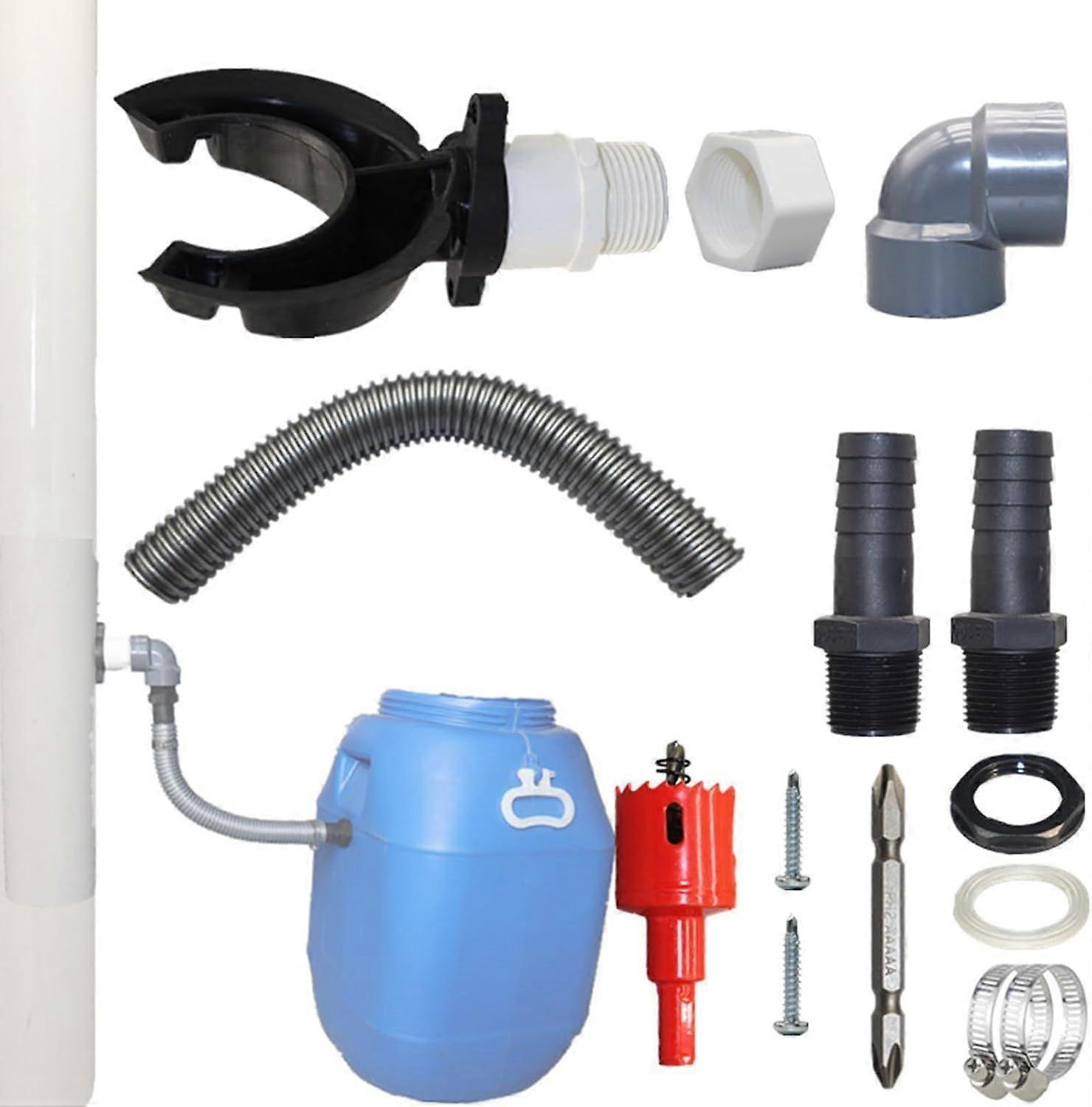 Rainwater Collector for Downpipe  70-100mm, Rainwater Collector Connection Pipe, Rainwater Collector for Roofs up to 80 m with Mounting Accessories