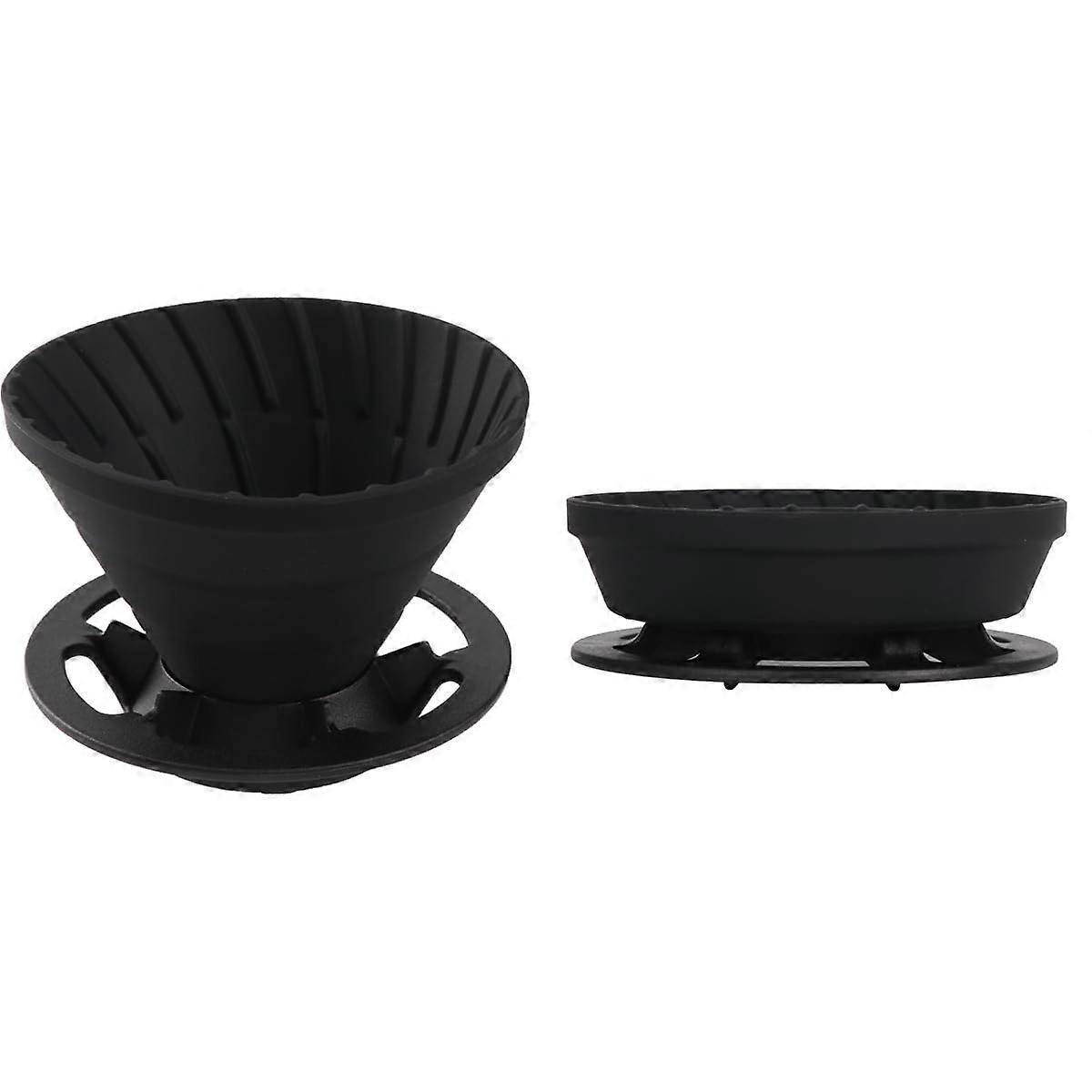 Collapsible Silicone Coffee Dripper for Single Serve Brewing in Travel Size - Portable Camping Cone Compatible with Coffee Grounds