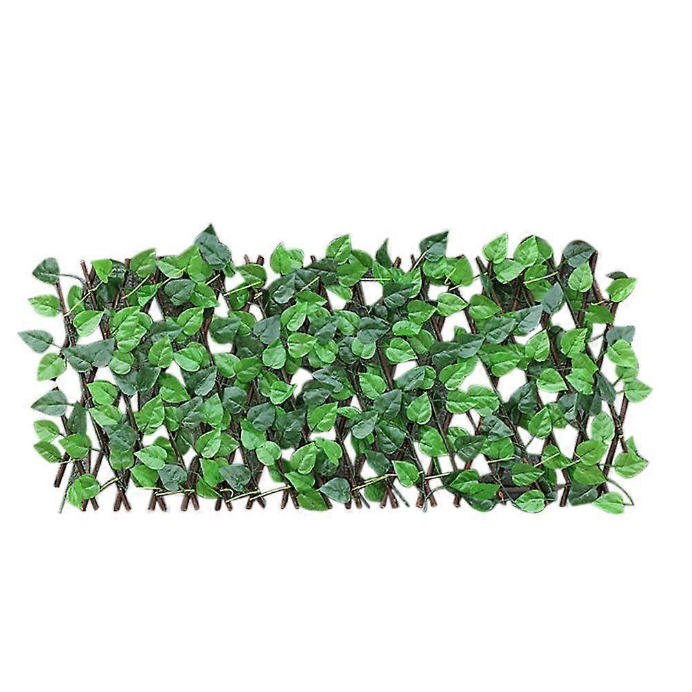 US Garden Fence Decoration Privacy Wood with Artificial Green Leaf Retractable Extension for Courtyard Decoration