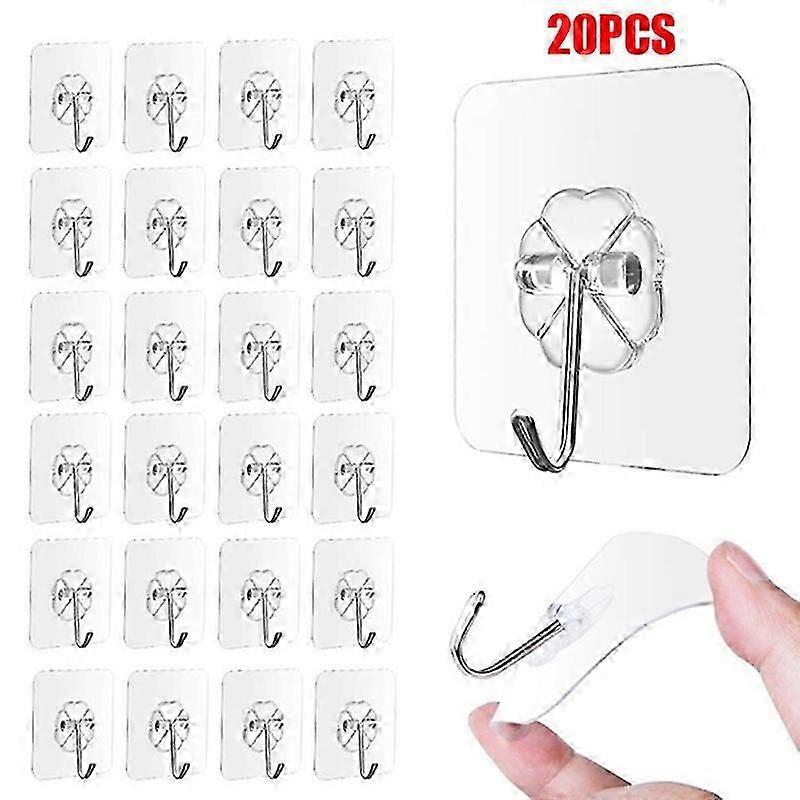 Transparent Seamless Hooks Metal Wall Hooks For Home Heavy Self Adhesive Hooks