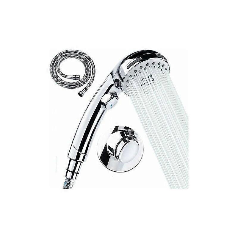 Handheld Shower with Hose - 5 Spray Settings Removable High Pressure Shower Head with On/Off Switch - (b)