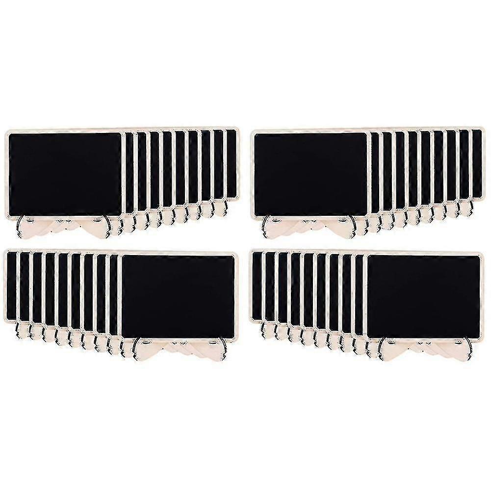 Wood Mini Chalkboards Signs With Support Easels, 40 Pack