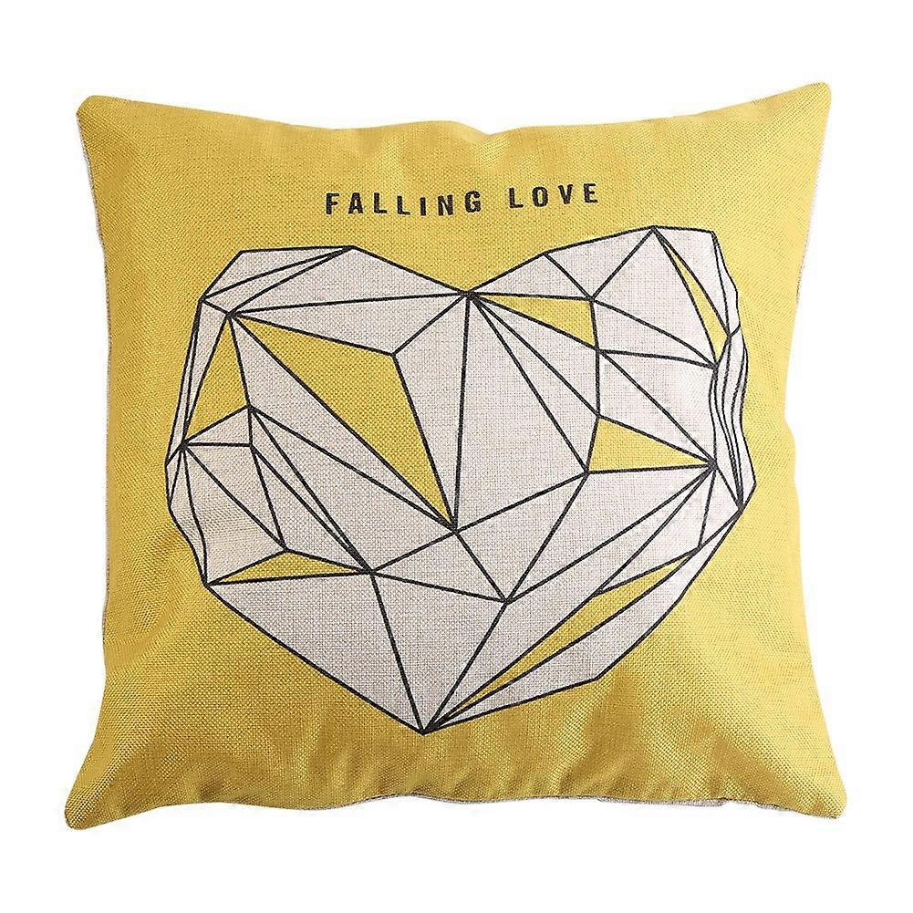 Linen Pillow Case for Sofa 18x18 Inch Soft Throw Cushion Cover in Simple Style for Home and Office Decoration