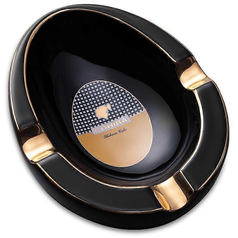 Cigar Ashtray European-Style Ceramic Creative Ashtray Large Personalized Smoke Trough Ashtray Office Living Room Decoration