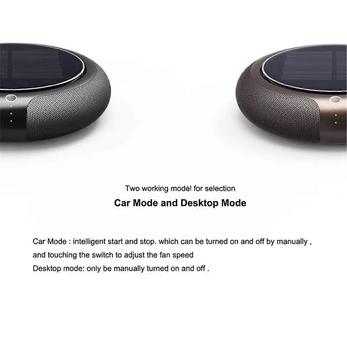 Air Purifier Solar Charging Deodorant Air Fresh Car Air Purifier Car Aromatherapy Machine Black
