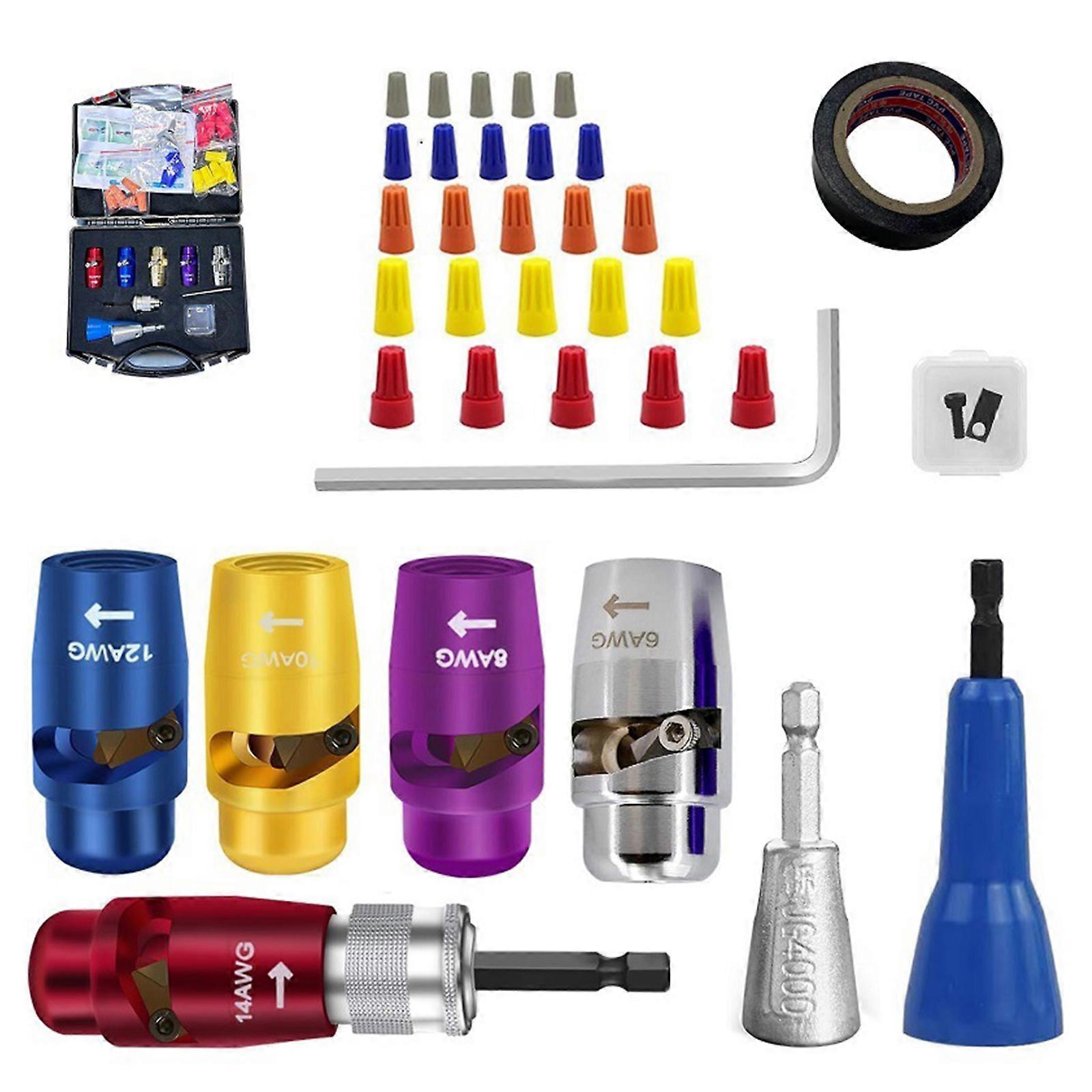 Electric Wire Twisting Tool Suitable For Power Drill Cable Stripping & Connector With Portable Quick Stripping Function