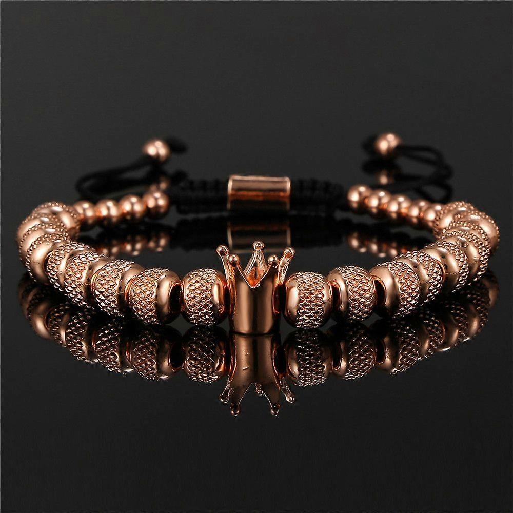 To My Man Bracelet- Straighten Your Crown Compatible with Boyfriend Husband, 調節可能なビーズ タイプ3