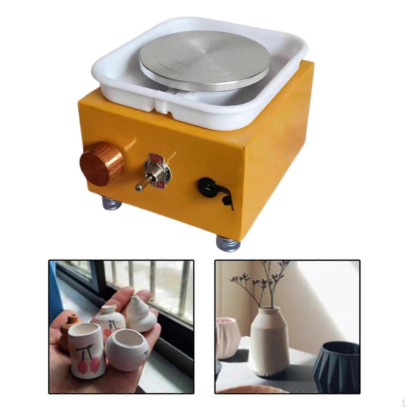Ceramic Wheel with Turntable Clay Shaping Tray US Plug Work Trimming
