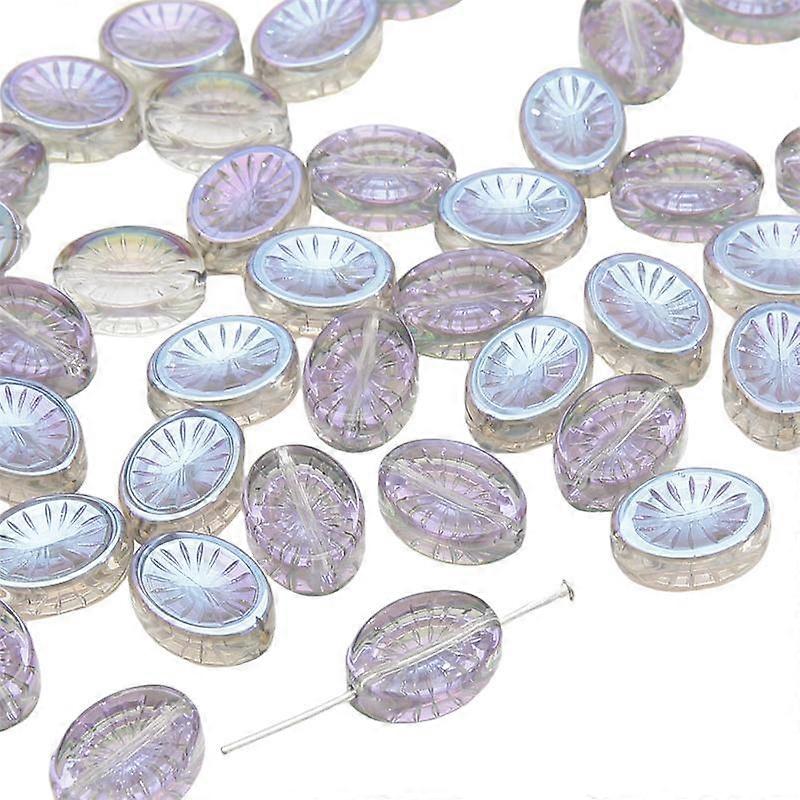 10Pcs Crystal Glass Beads Loose Spacer Aurora Illusion Beads for Jewelry Making DIY Bracelet Necklace
