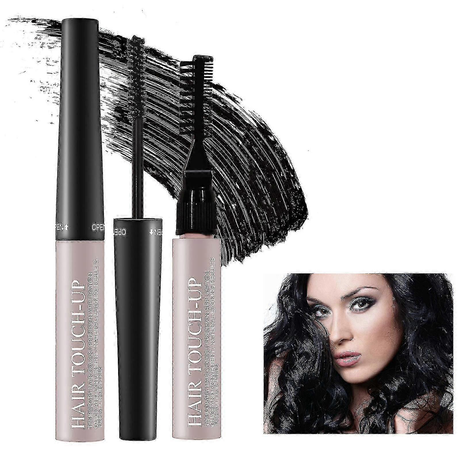 Quick Cover Root Touch Up Rescue, Temporary Gray Coverage Hair Dye Fast-Drying Brush Up Mascara Hair Color Gray Concealing for Hair & Beard Tw