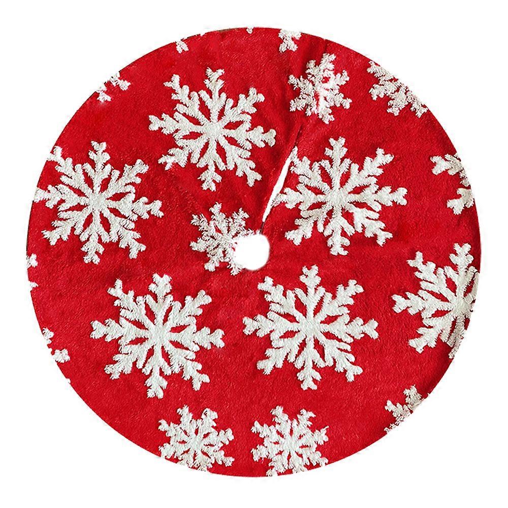 Polyester Material Christmas Tree Skirt, Special Process Prevents Snow From Easily Falling Off, Compatible With Favorite Decorations For Garden