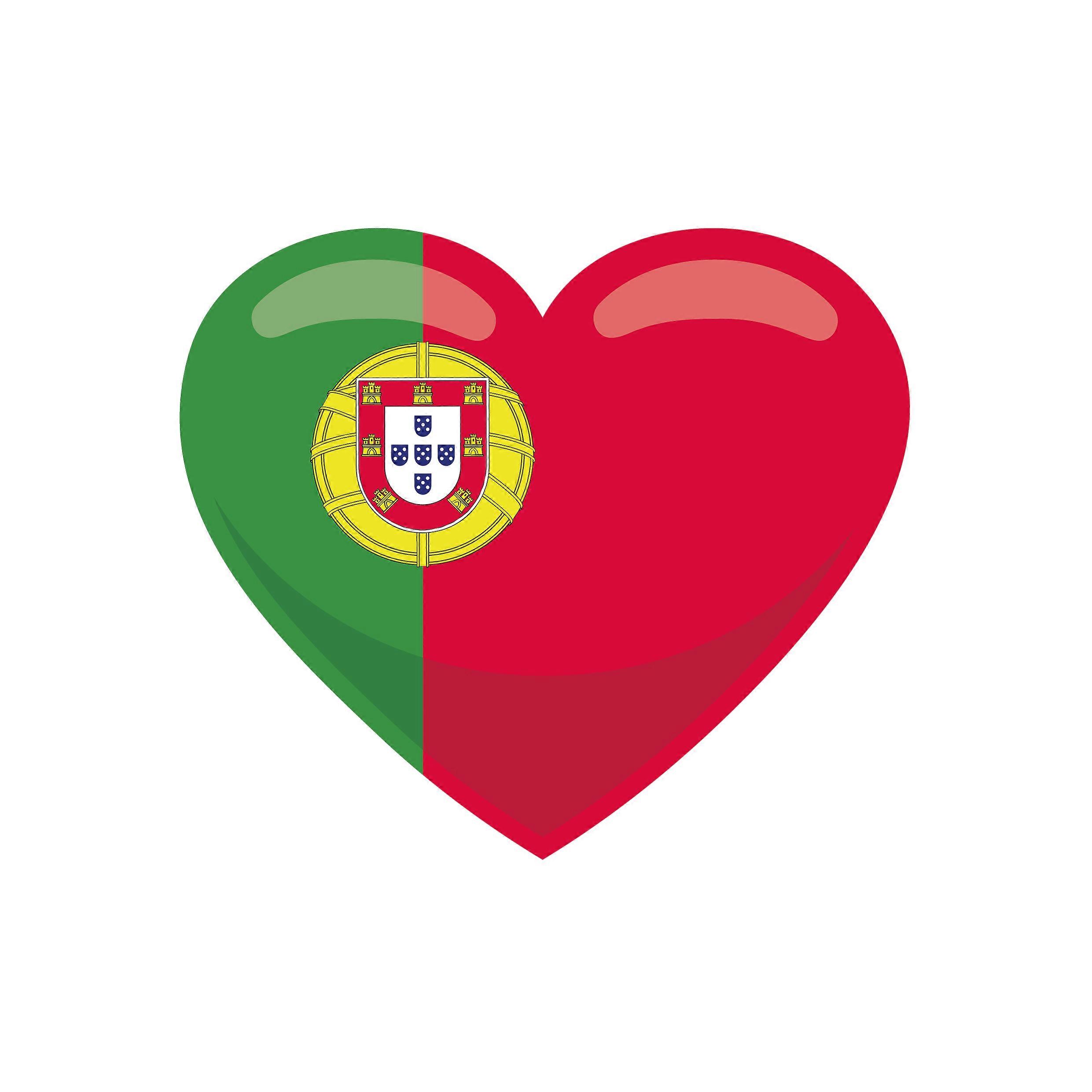 Iron-on patch Heart Flag Portugal