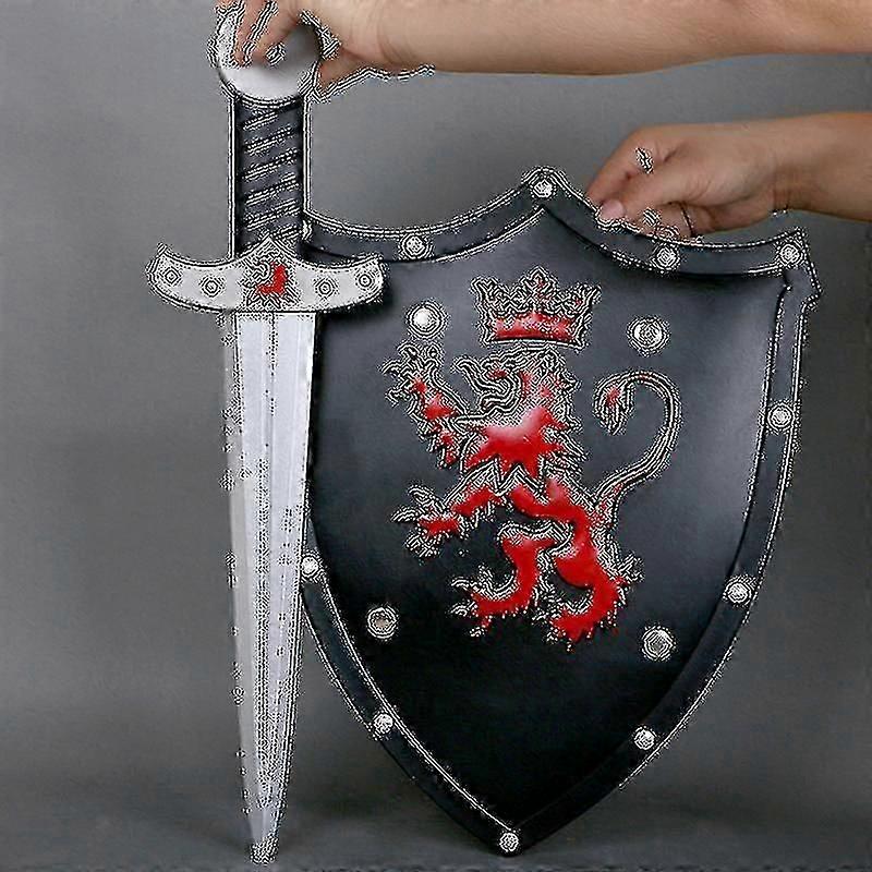 Children's Security Simulation Sword And Shield Toys - Knight Sword And Warrior Shield Model Weapons
