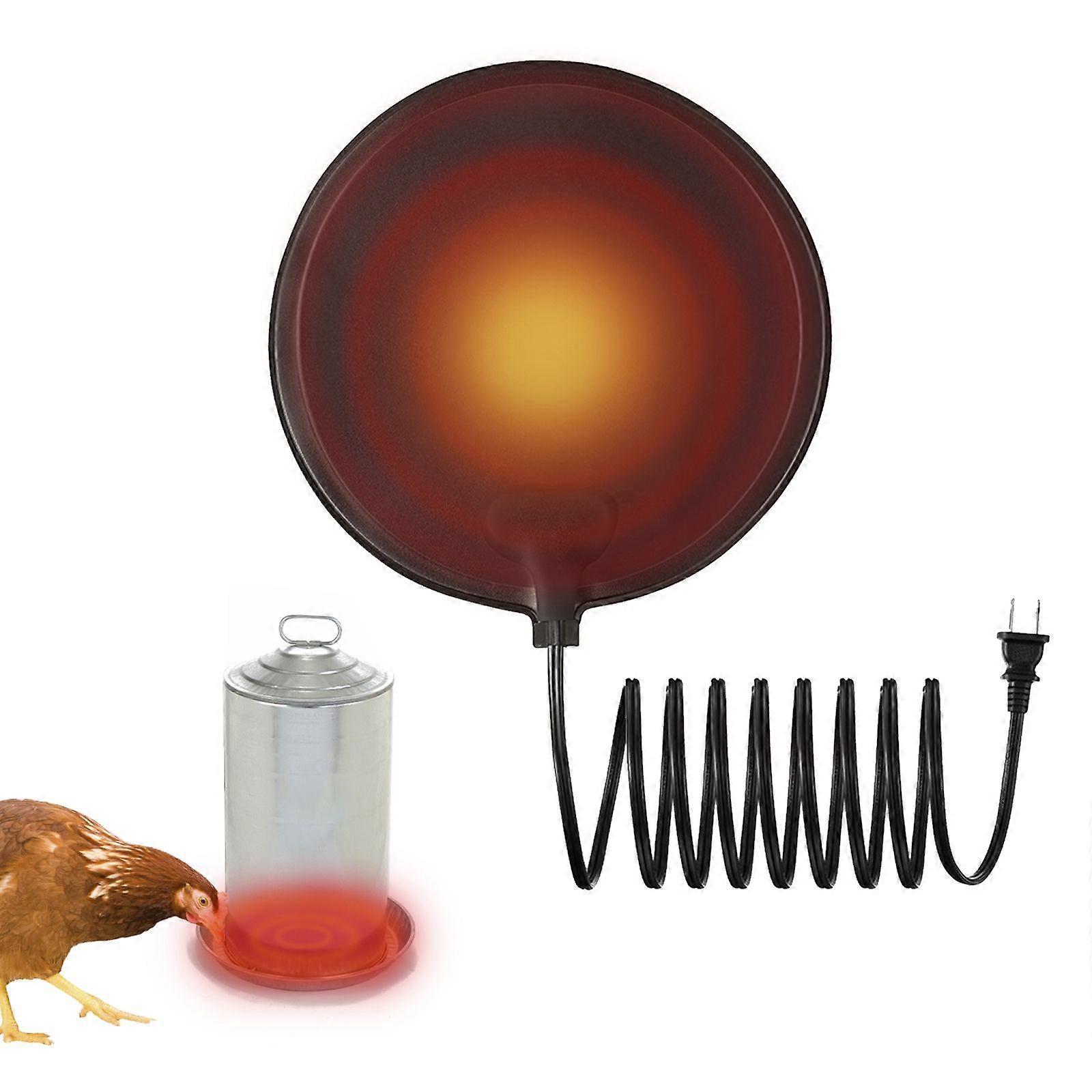 Heated Chicken Waterer Poultry Drinker Heater Base Silicone Heated Pad US Plug