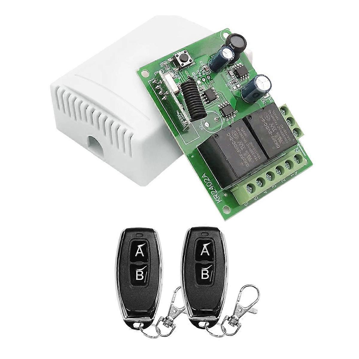 433MHz Remote Control Switch Wireless Relay 2CH Module RF mitter DC 5V 12V 24V 30V for Garage D