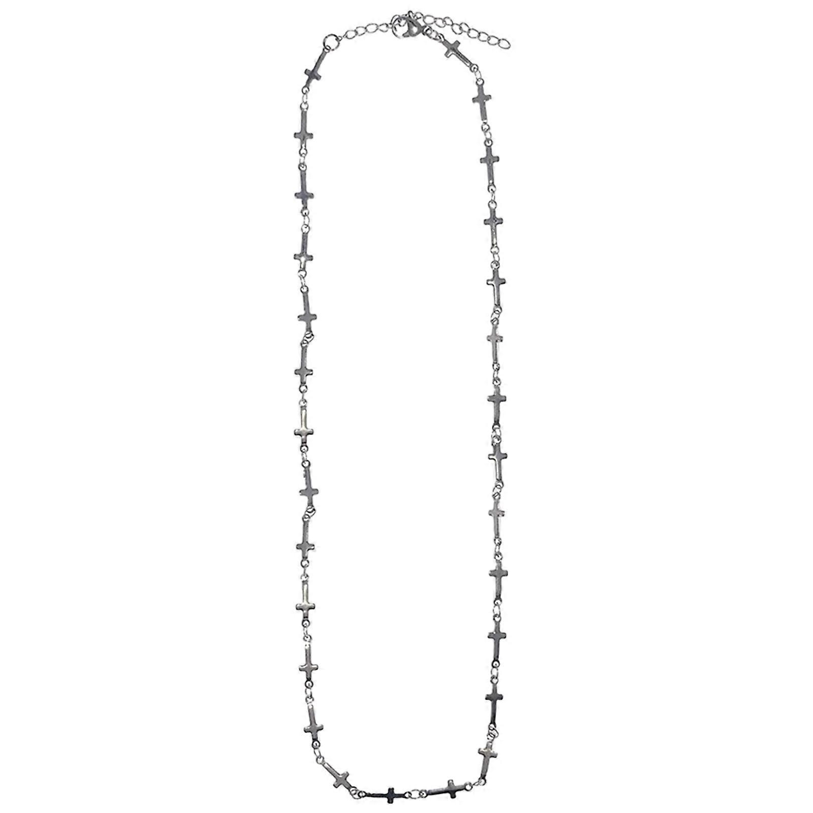 Elegant and Minimalist Necklace Unisex Crosses Pendant Neckchains Accessory Niche Choker for Parties Dates Daily Wear
