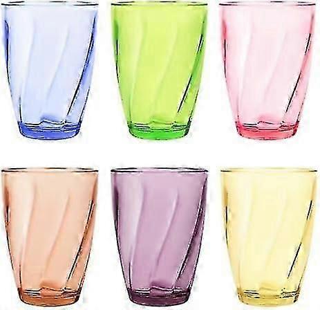 12 Oz Plastic Cups Reusable Clear Water Tumblers Stackable Shatterproof Clear Drinking Glasses Unbreakable Portable Cups Bpa Free Set Of 6 (multiple C