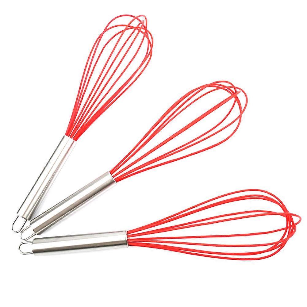Food Grade Silicone Whisk Egg Mixer Beater for Effortless Manual Batter Mixing - Essential Kitchen Cooking Tool
