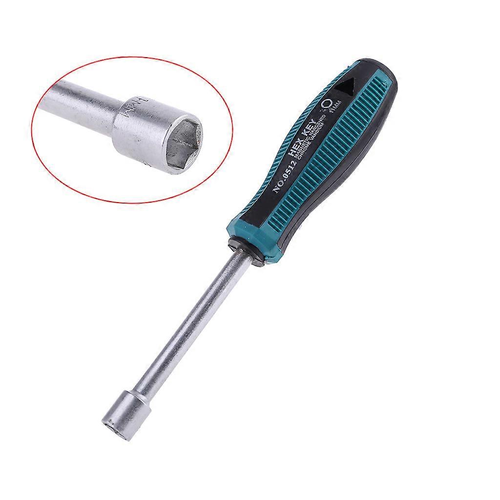 Metal Socket Driver Wrench Screwdriver Hex Nut for Key Nutdriver Hand Tool 11mm Silver