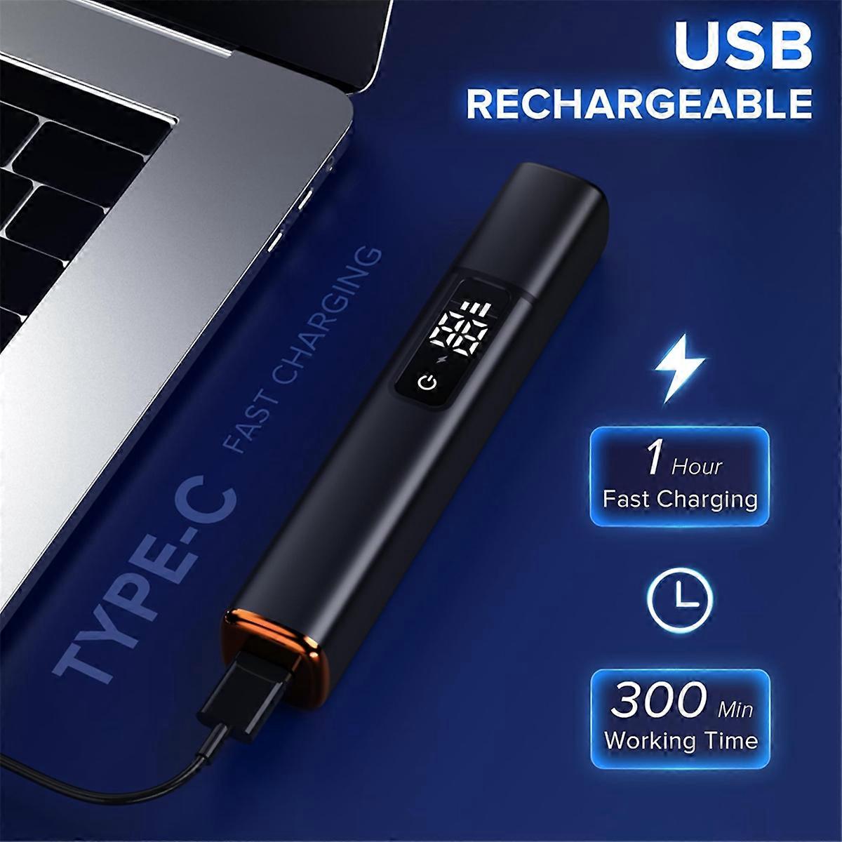 Nose Hair Trimmer for Men USB Rechargeable with LCD Display Tool-A