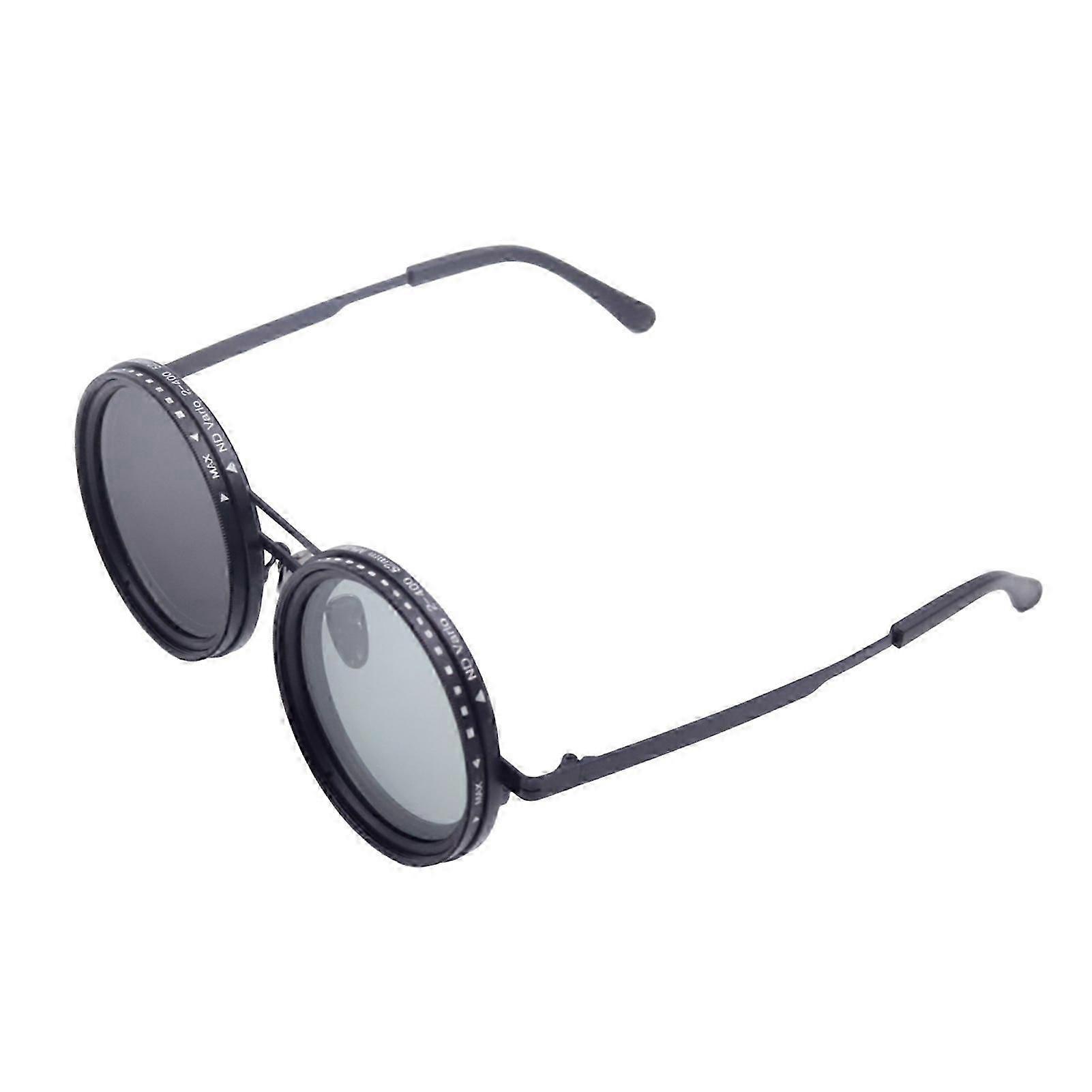 Adjustable Tint Polarized Round Sunglasses With Nd9 Stepless Adjustable Sunglasses For Men,1-9 Gears Beach Sunglasses