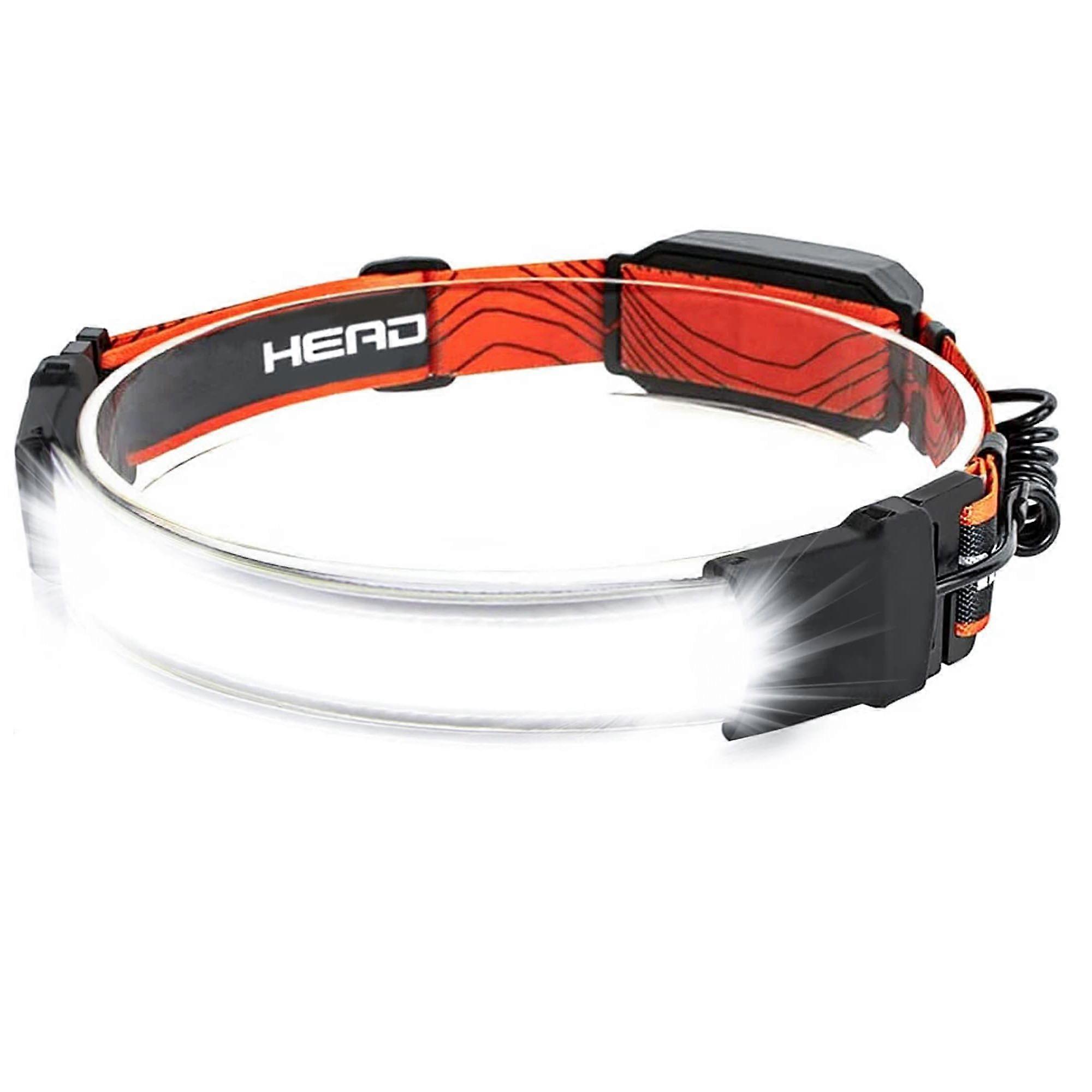 Rechargeable Headlamp,1000 Lumen 230Wide-Beam USB Rechargeable Headlight, 3 Modes, Waterproof LED Headlamp, Lightweight Head Lamp for Hiking, Running,