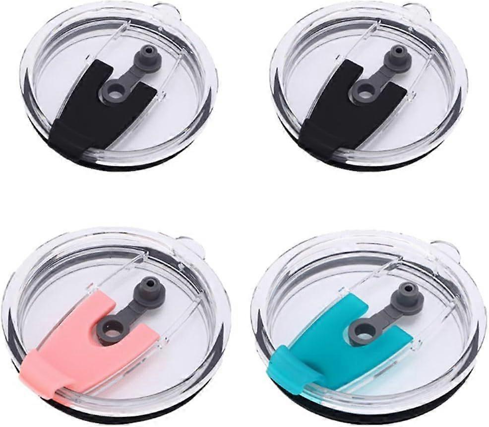 4 Pcs Classic Clear Flip Replacement Lids Eco-Friendly Replacing the roller cover for Tumbler Thermos Cups Replacement