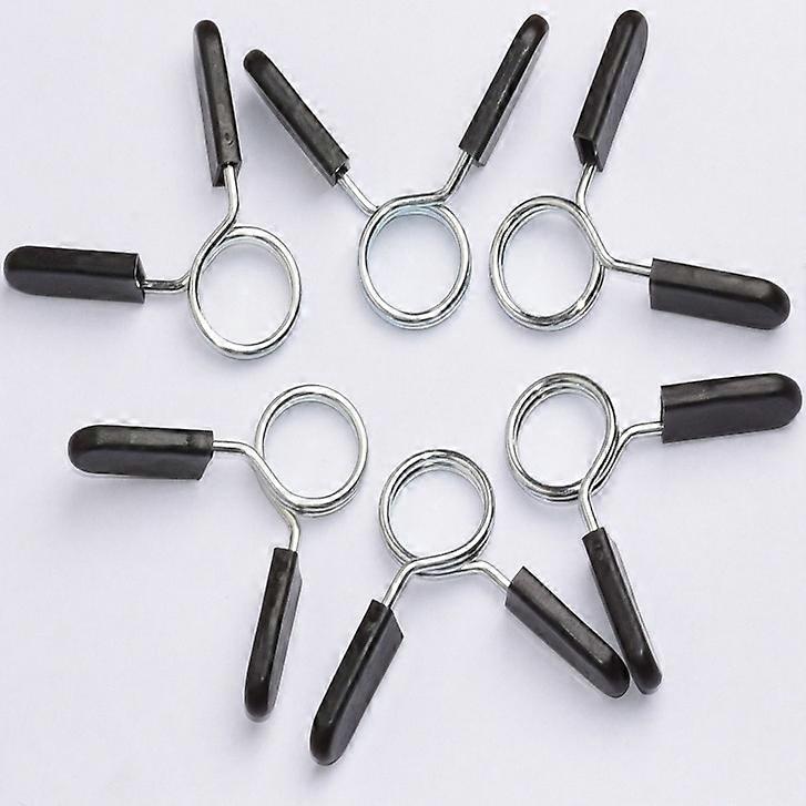 6pcs Spring Clip Collars  1 inch (25 mm) for Smooth Dumbbell Handle or Standard Weightlifting Barbell