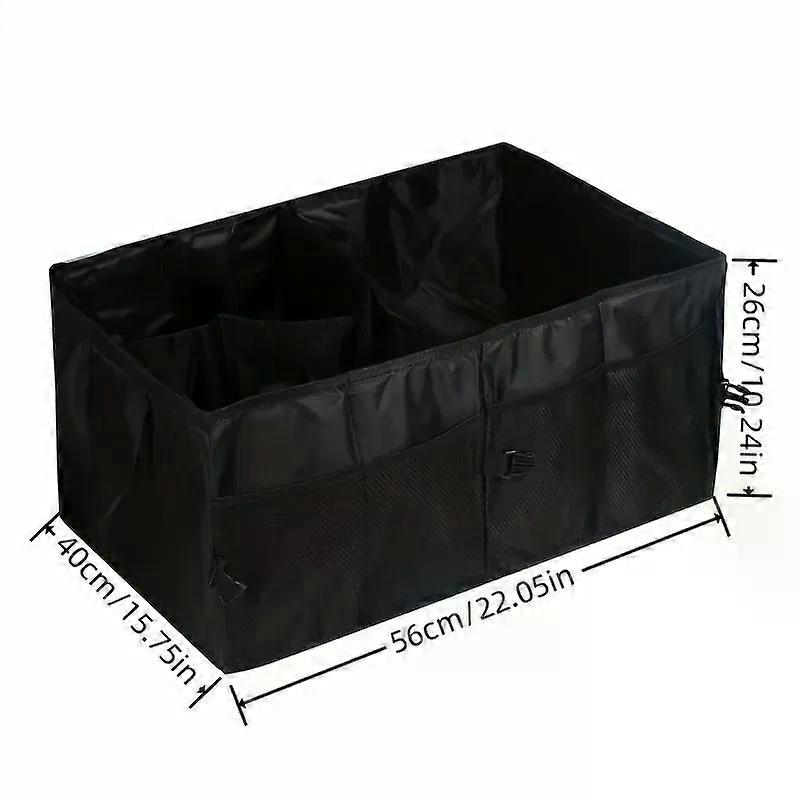 1pc Oxcompatible Fabric Car Trunk Organizer, Large Folding Storage Box, Trunk Storage Organizer